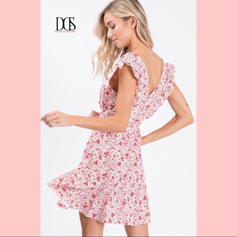 🆕 Summer Fling - Babydoll Floral Mini Dress - Picture 2 of 8